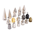 14-34mm Brass Bullet Hexagonal Spike Rivet Studs With Screw Back for Bag Hat Shoes Leather Craft Garment Trimit Accessories