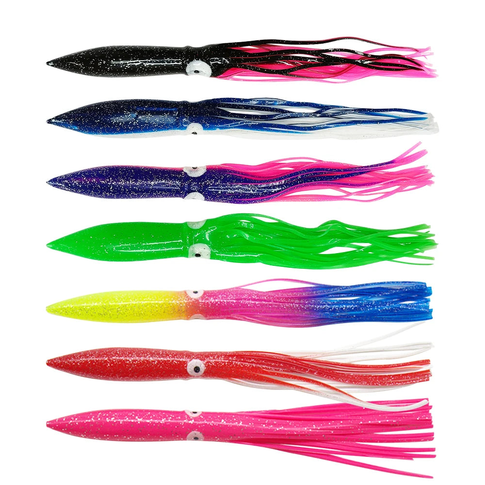 Newbility 30cm 11.8inch Souple Soft Plastic Octopus Fishing Lure Big Squid Fishing Lure
