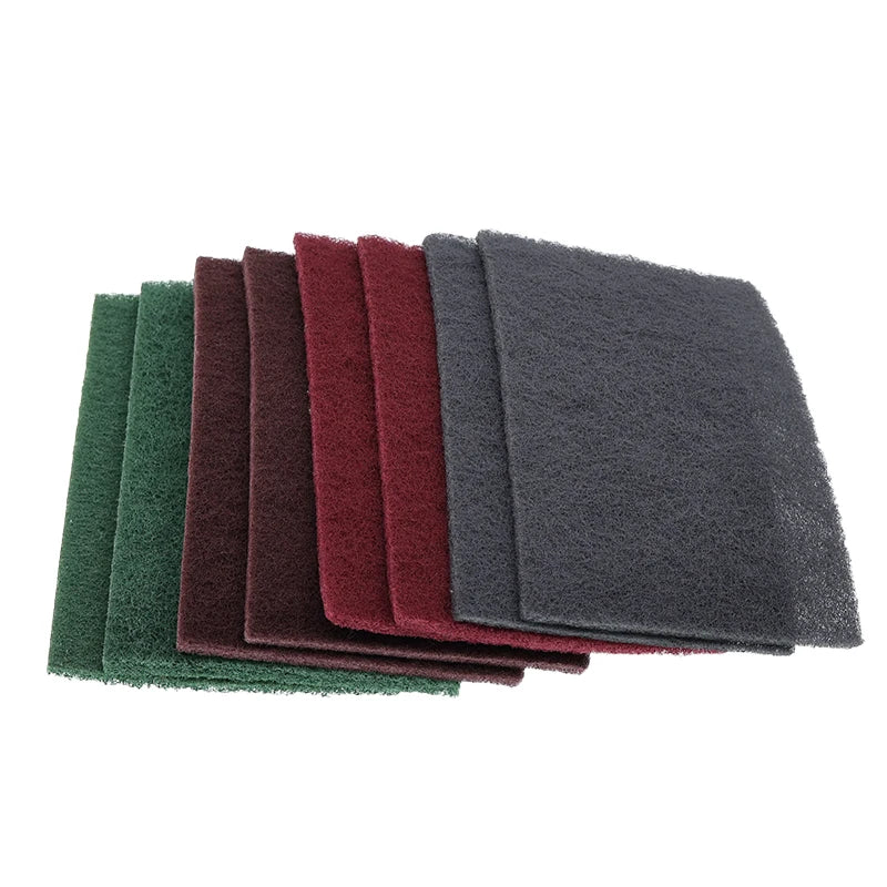 150*230mm Nylon Cleaning Cloth Scrubbing Pads Sheet Nonwoven Industrial Scouring Pad for Metal Wood Rust Removing Deburring