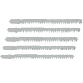 5-Piece T344CB HCS Industrial Jig Saw Blades 96mm 2.5/3mm Variable Pitch Splinter-Free Curved Cuts Double Sided Tooth Hard/Soft