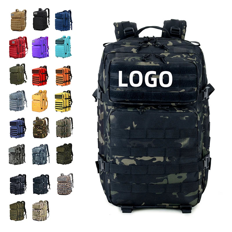 2025 Customized 45L Camouflage Tactical Backpack Molle System Premium Tactical Survival Backpack with Durable Polyester Lining
