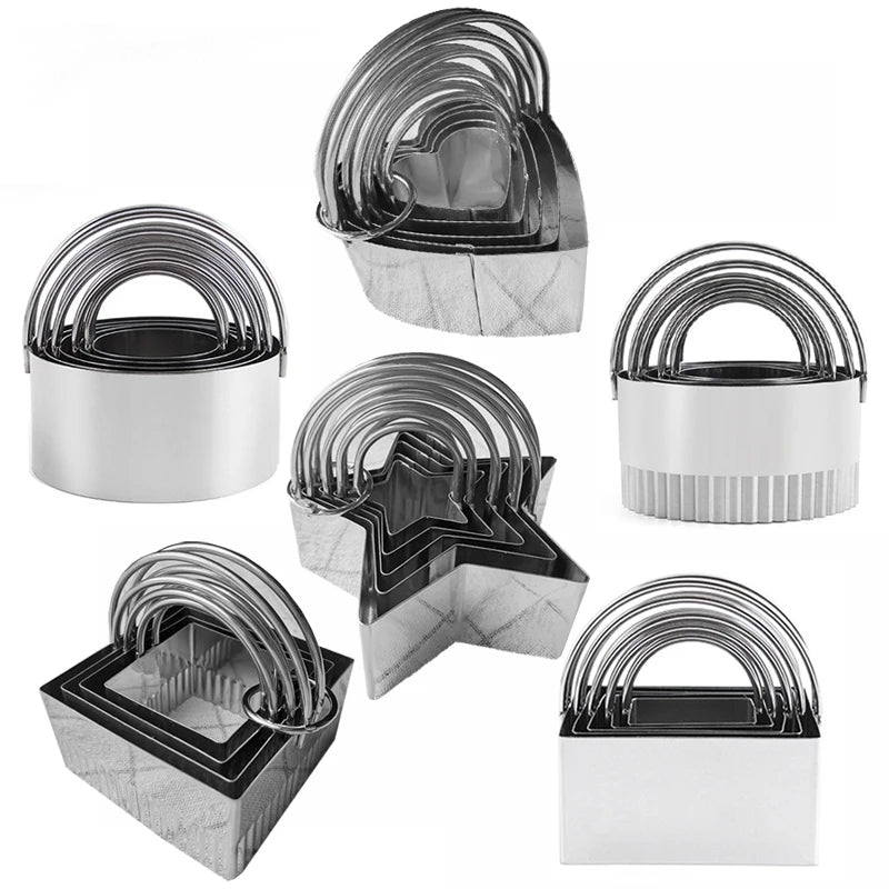 Custom Cookie Cutter Pastry Mold Tool Multiple Sizes Donut Cutter Stainless Steel Round Circle Biscuit Cutter with Handle