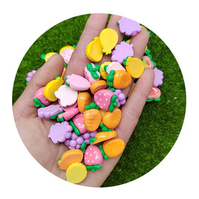 Cute Mini StrawberryGrapePineappleFruit Resin Series Flat Back Scrapbooking DIY Jewelry Craft Decoration Accessories