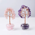 Wholesale Natural Crystal Tree Citrine Rose Quartz Money Tree Glass Bowl Base Crystal Money Tree for Decoration