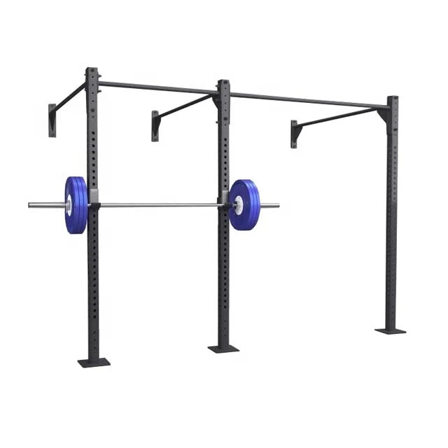 Multi-Function Commercial Gym Equipment Wall-Mounted Carbon Steel Power Rack Squat Rig 75x75x3mm Tube for Strength Station