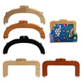 Nolvo World 20cm Natural Wooden Handle Vintage Women Handles for Handbags Accessories Bag Kiss Clasp Lock Frame Guangdong