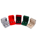 Wholesale Fashion Rings Earrings Velvet Jewelry Storage Box Flocking Custom Logo Jewelry Gift Box