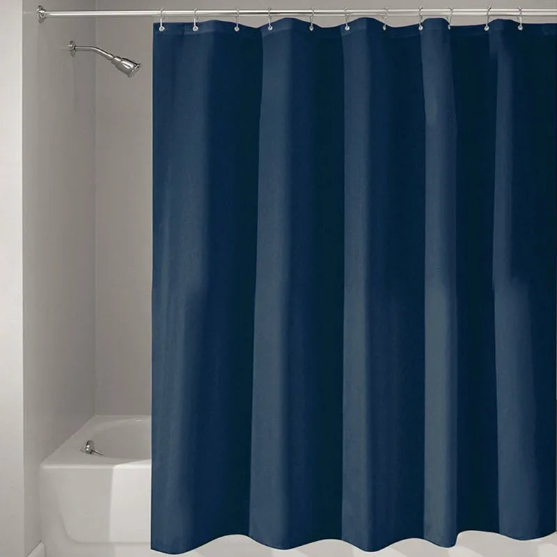 Modern Solid Color Polyester Shower Curtains Hotel Heavy Weight Waterproof Mildew Free Shower Curtain Liners for Bathroom Shower