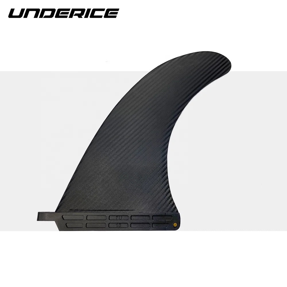 Underice 10'' Silver Inflatable SUP Paddle Board Single Fin with Carbon Surface Classic Box Fin and Screw for Ocean Waters