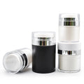 White Double Wall Airless Cosmetic Jars 15ml-50ml Acrylic Plastic Cap for Eye Cream Face Mask & Shampoo (Custom Sizes Available)
