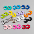 2024 New Candy Color Geometric Irregular C-shaped Earrings Gold Silver Plated Cute Matte Jewelry Girl Acrylic Earrings for Women