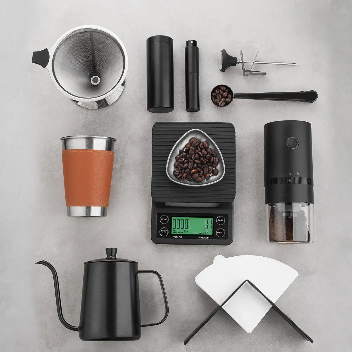 Novelty Ceramic Complete Set Filter Cup Travel Hand Brewed Coffee Pot Hand Ground Coffee Pot Hand Brewed Pot Combination