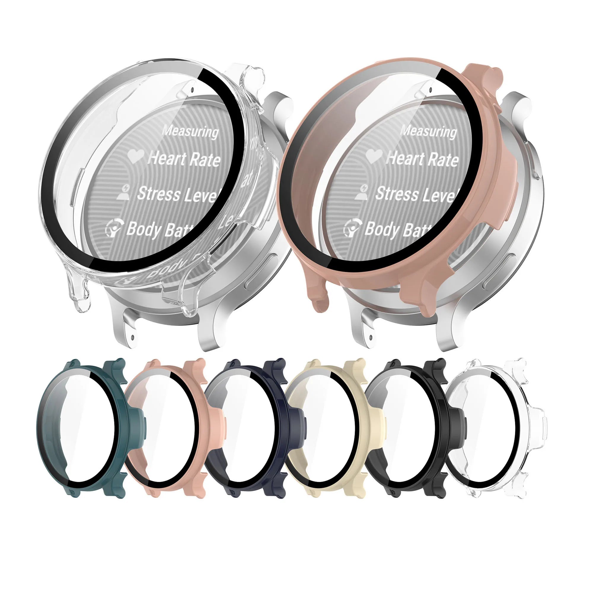 ShanHai Tempered Glass Case for Garmin Lily 2 Active Full Protection Anti Scratch High-definition Watch Shell Accessories