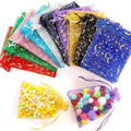Spot Mesh Glossy Organza Star Moon Girdle Drawstring Cosmetic Gift Bags for Eid Ramadan Christmas Thanksgiving Party Favors MegaBDM