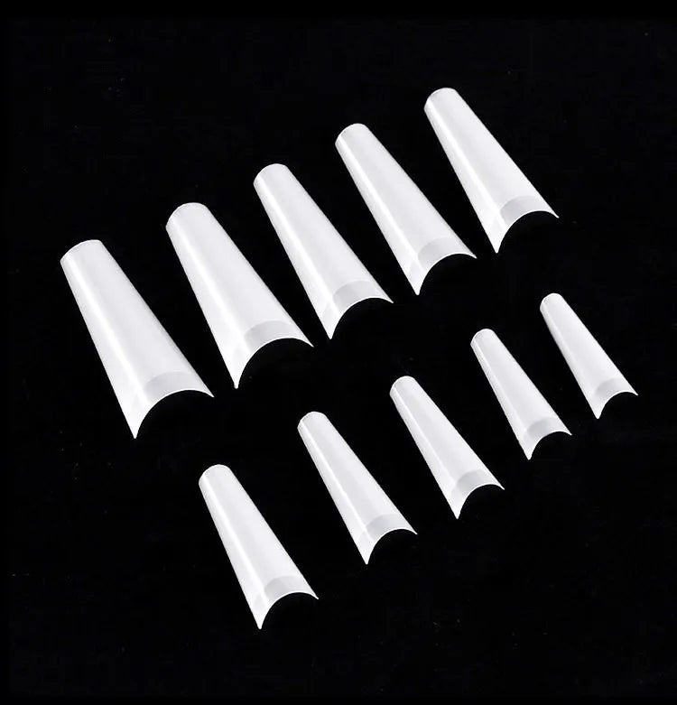 500pcs Wholesale Nail Art Tips French Flat False Nail Tips