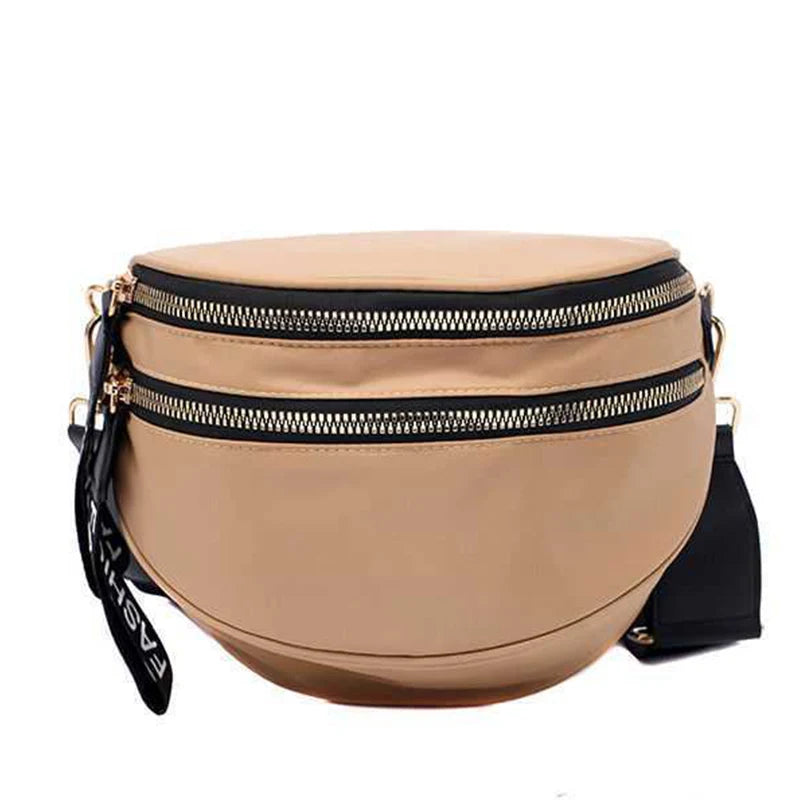 Fashion Women Crossbody Fashion Shoulder Bag Wide Strap Nylon Female Messenger Bag