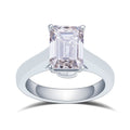 Messi Wedding Jewelry PT950 3CT Emerald Cut IGI Lab Diamond Engagement Band Fine Jewelry Rings