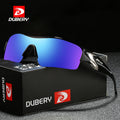 DUBERY 2026 Original UV400 Eyewear Blue/Red Large Frame Sunglasses for Men PC Material Fashionable Bicycle Sports Sunglasses