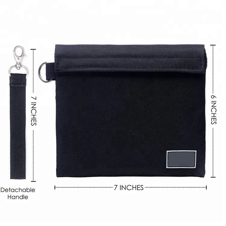 Custom Logo Hot Sale Smoking Odorless Bag Handle Activated Carbon Lined Pouch Custom Smell Proof Bags