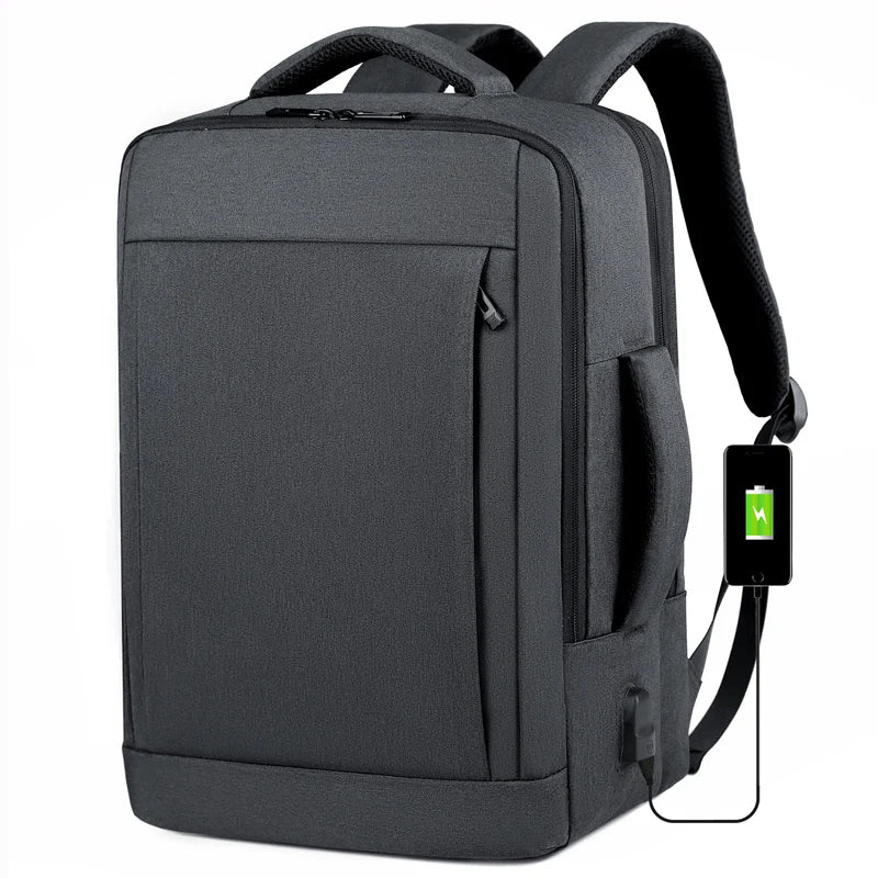 Breathable Shoulder Strap Design Computer Mezzanine Stylish Promotional Business Laptop Backpack With USB