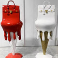 Customized Different Styles Abstract Fiberglass Sculptures Giant Ice Cream Chairs for Shop Decoration