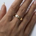 Dazan SUMMER New HOT Ins Trendy 18k PVD Gold Plated Stainless Steel Exquisite Polished Star Clear Zircon Ring for Women Gift