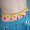 Boho Glass Seed Beads Heart Charms Handmade One Elastic Cord Plus  One Lobster Clasp 2pcs Waist Beads Belly Chain Body Jewelry