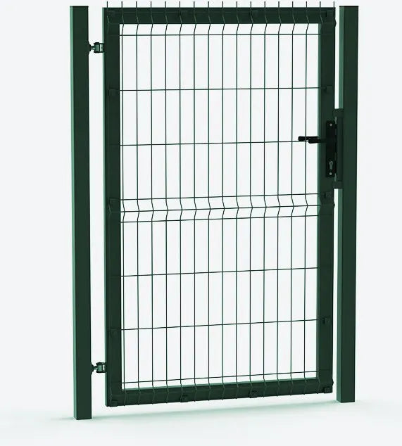 3D Curvy Galvanized Steel Wire Mesh Fence CE Certified Eco Friendly Powder Coated Fencing Panel Single Gate Customizable