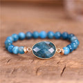 Premium Women Gemstones Stretchy Bracelets 8MM Apatite Charm Elastic Beads Bracelet Natural Stone Jewelry Dropship Wholesale