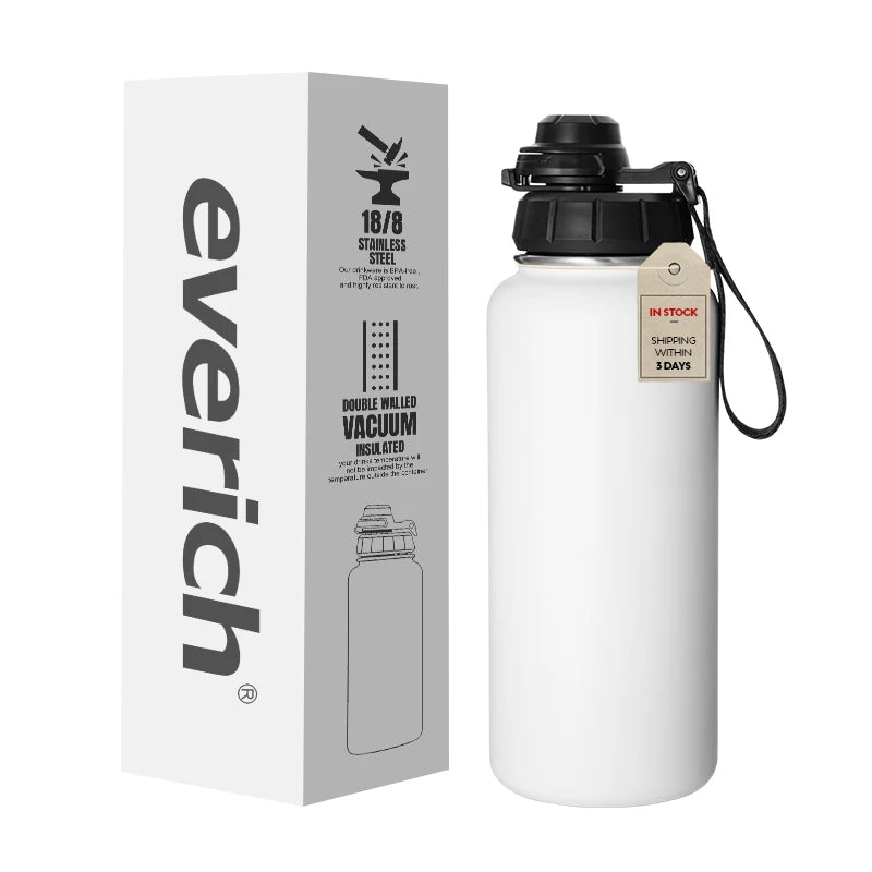 New Arrival Stainless Steel Sports 32oz Insulated Water Bottle Gym Bottle With Handle