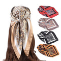 Wholesale Custom 27-Inch Satin Headband Scarf Big Silk Feeling Boho Style Bandanas for Women and Girls