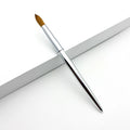 Fluffy 16 Nail Acrylic Brush Germany Kolinsky Nail Brush for Nail Art Silver Aluminum Handle Gel Brushes