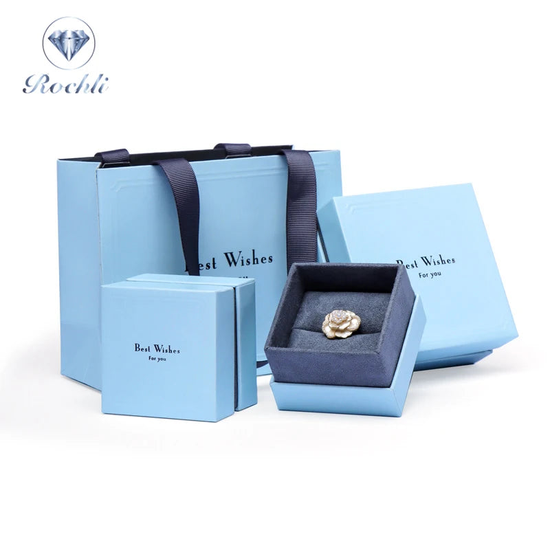 Wholesale Jewelry Blue Luxury Paper Jewelry Box Jewelry Packaging Gift Display Box Ring Bracelet Pendant