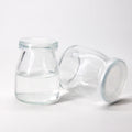 Top Grade 100Ml 120Ml 200Ml 300Ml Mini Transparent Glass Container for Backed Yogurt With Bayonet Lock Lid