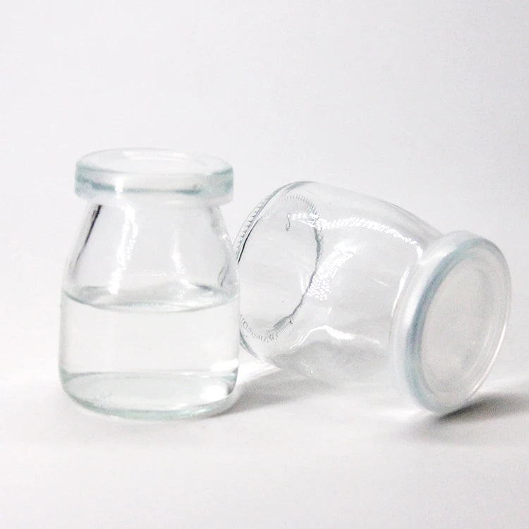 Top Grade 100Ml 120Ml 200Ml 300Ml Mini Transparent Glass Container for Backed Yogurt With Bayonet Lock Lid