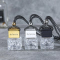 10ml Screw Wooden Cap Classic Square Empty Bottle Clear Glass Air Freshener Hanging Car Perfume Aroma Diffuser Bottle