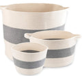 Large Cotton Rope Basket 100% Natural Cotton Rope Basket Large Pillow Woven Storage Basket for Toy