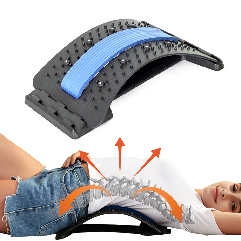 Back Stretch Spine Stretcher with ABS Material for Lumbar Support Pain Relief