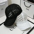 Women's Summer Sun Visor Hat Casual Hollow Flower Baseball Cap Lace Sporty Face-Covering Sunscreen Cap