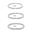 Stainless Steel Iced Out Tennis Necklace AAA Cubic Zircon CZ Diamond Tennis Bracelet 3MM 4MM 5MM Bling Bling Hiphop Jewelry