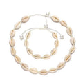 Custom Design Hawaii Beach Natural Pearl Sea Shell Choker Bracelet and Necklace Set