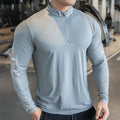 Men's Gym T Shirt-Quick Dry High Elastic Long Sleeve for Autumn Winter Sport Training Running Casual Outdoor Solid Pattern Slim MegaBDM