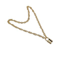 New Punk Zinc Alloy Lock Pendant Necklace for Women Fashion Vintage Jewelry Gothic Female Choker Necklace