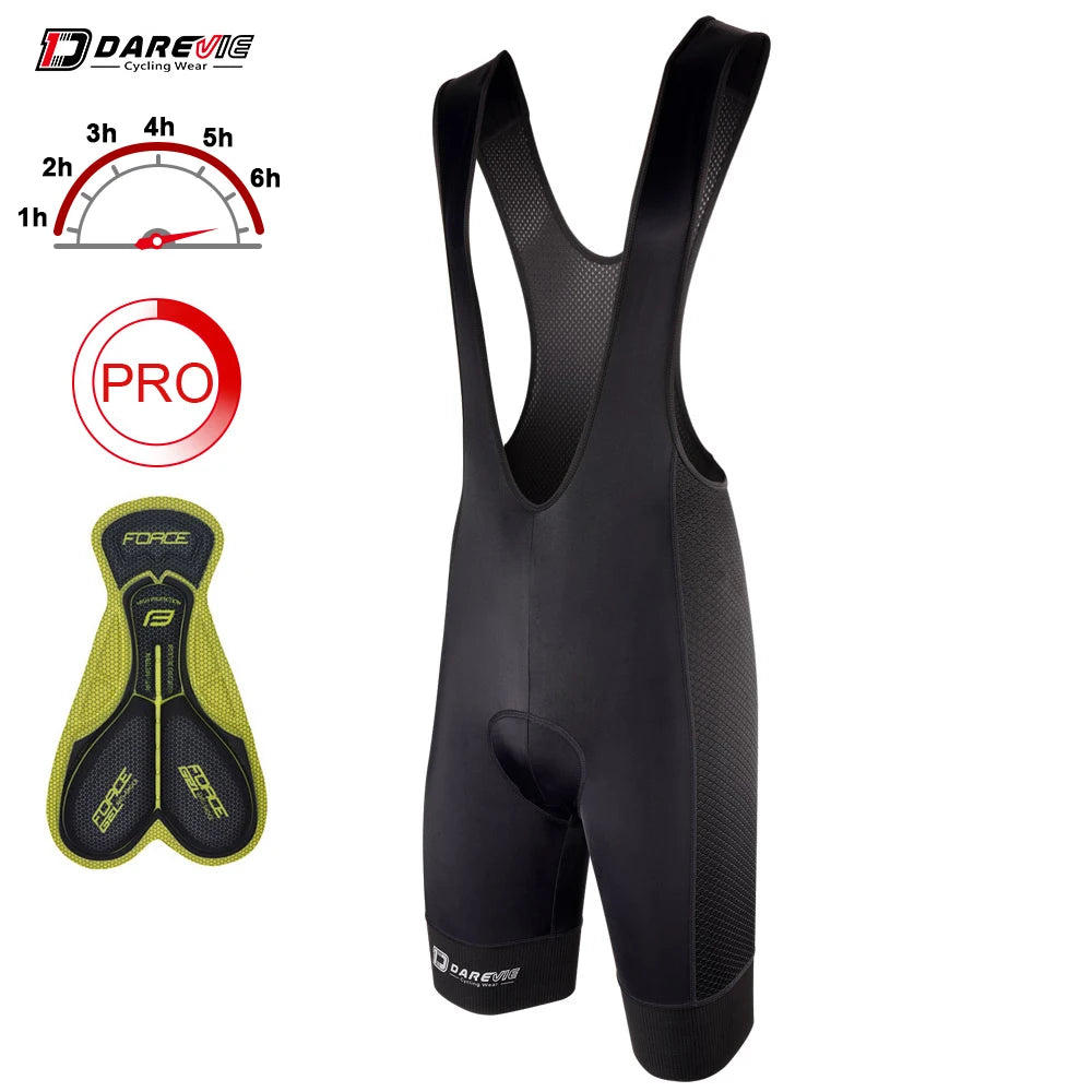 Darevie OEM All Size Gel Padded Cycling Shorts Men Shockproof/ Breathable Cycling Bib Shorts Cycling Wear Mens Padded