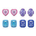 New Colorful Crushed Ice Cut Zircon Earrings S925 Silver Multicolor Enamel Geometric Heart Stud Earrings for Fine Jewelry Gifts