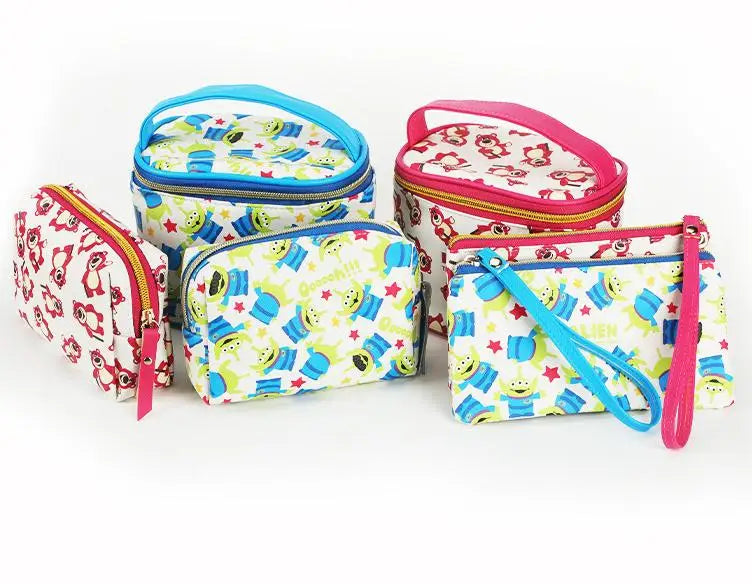 Customize Clear Waterproof Travel Lady Cartoon Zipper Pouch Set PU Soft Handle for & Makeup Bags Cosmetic