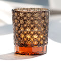 Old Fashioned Amber Green Japanese Edo Kiriko Style Whiskey Glass Drinking Water Cup 8oz Tumbler