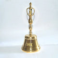 Hot Selling Ceremony Pentagram Moon Rattle Bell Pure Brass Altar Ornament Bell Wizard