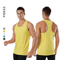 Wholesale Gym Activewear Wide Shoulder Sport Vest Polyester Breathable Solid Color Running Sleeveless Shirt Workout Men Tank Top