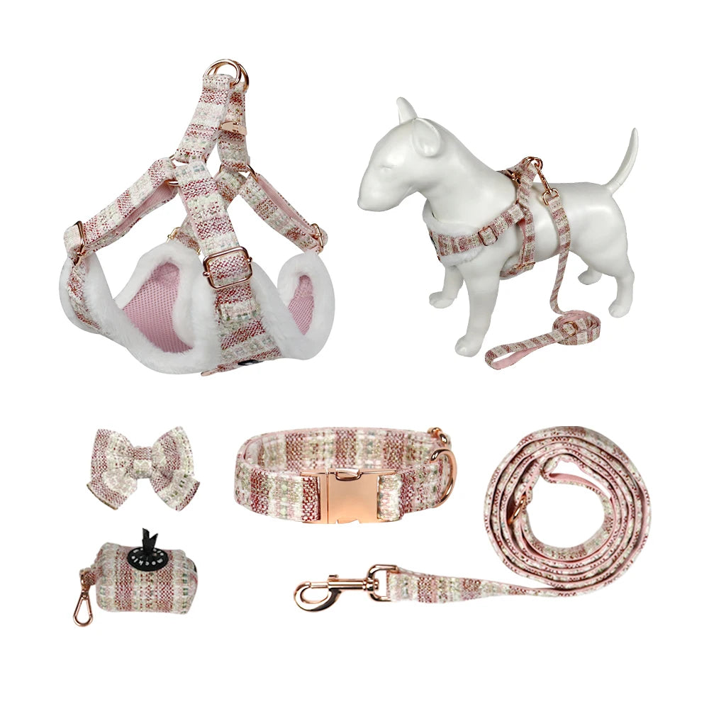 No Pull Dog Harness Set Luxury Step in Pet Harness and Leash for Dog